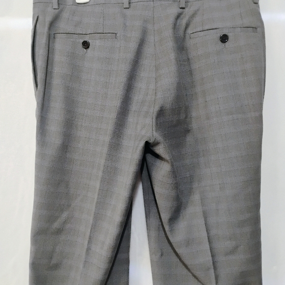 Ralph Ralph Lauren Pants Mens 34x30 Gray Plaid Dress Slacks Slim Fit Office C - Picture 2 of 6